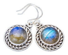 StarGems  Natural Labradorite Handmade 925 Sterling Silver Earrings 1.25" F5792