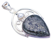 StarGems  Natural Apache Parmyorite River Pearl Handmade 925 Sterling Silver Pendant 1.75" F3613