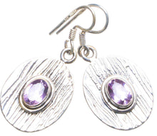 StarGems  Natural Amethyst Handmade Unique 925 Sterling Silver Earrings 1.5" X4803