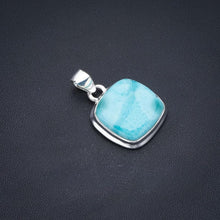 StarGems  Natural Larimar Handmade 925 Sterling Silver Pendant 1" F3451