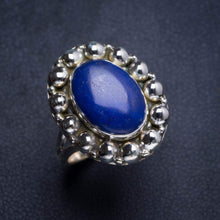 StarGems  Natural Lapis Lazuli Handmade Unique 925 Sterling Silver Ring 8 Y4993