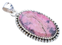 StarGems  Natural Rhodonite Handmade 925 Sterling Silver Pendant 1.75" F3582