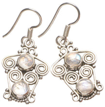 StarGems® Natural Rainbow Moonstone Handmade Mexican 925 Sterling Silver Earrings 1 1/4" T5231