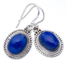 StarGems  Natural Lapis Lazuli Handmade 925 Sterling Silver Earrings 1.25" F5655