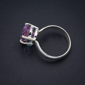 StarGems  Natural Amethyst Handmade 925 Sterling Silver Ring 7.25 F2916