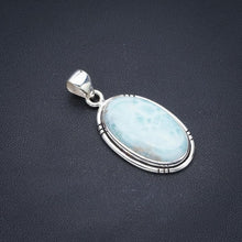 StarGems  Natural Larimar Handmade 925 Sterling Silver Pendant 1.5" F3441