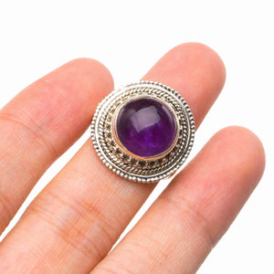 StarGems® Natural Amethyst Handmade 925 Sterling Silver Ring 6.5 D4775