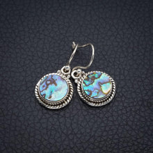 StarGems  Natural Abalone Shell Handmade 925 Sterling Silver Earrings 1.25" F6432