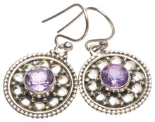 StarGems® Natural Amethyst Handmade Unique 925 Sterling Silver Earrings 1" T4063