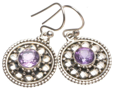 StarGems® Natural Amethyst Handmade Unique 925 Sterling Silver Earrings 1