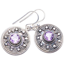 StarGems  Natural Amethyst Handmade Unique 925 Sterling Silver Earrings 1.25" Y2996