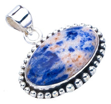 StarGems  Natural Sodalite Handmade 925 Sterling Silver Pendant 1.25" F4992