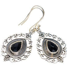 StarGems  Natural Black Onyx Handmade Unique 925 Sterling Silver Earrings 1.75" A2572