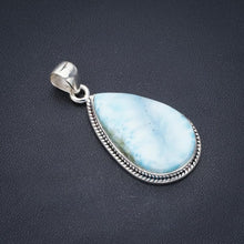 StarGems® Natural Larimar Handmade 925 Sterling Silver Pendant 1.75" F3552