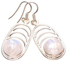 StarGems  Natural Rainbow Moonstone Handmade Vintage 925 Sterling Silver Earrings 1 1/2" T4990