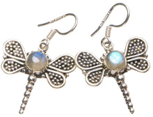 StarGems  Natural Blue Fire Labradorite Handmade Butterfly Shape 925 Sterling Silver Earrings 1 1/4" T5013