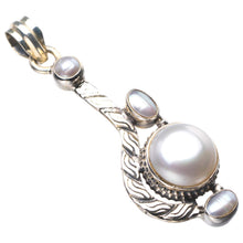 StarGems  Natural River Pearl Handmade 925 Sterling Silver Pendant 2.25" D9768