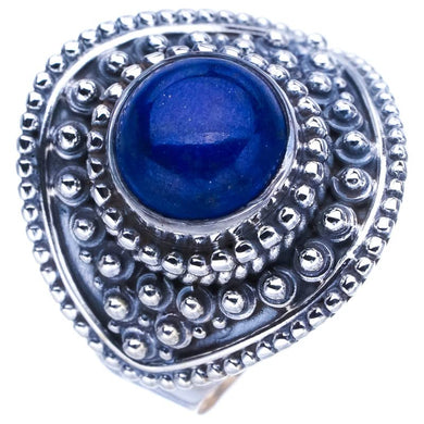 StarGems  Natural Lapis Lazuli Handmade 925 Sterling Silver Ring 8.5 F0025