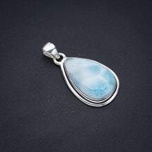 StarGems  Natural Larimar Handmade 925 Sterling Silver Pendant 1.5" F3458