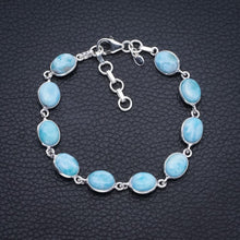 StarGems Natural Larimar 925 Sterling Silver Bracelet 7-8" BA000-Bracelet