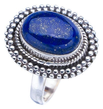 StarGems  Natural Lapis Lazuli Handmade 925 Sterling Silver Ring 8 F1817