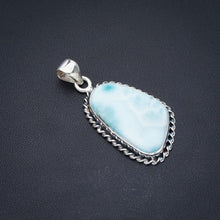 StarGems  Natural Larimar Handmade 925 Sterling Silver Pendant 1.75" F3447