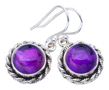 StarGems  Natural Amethyst Handmade 925 Sterling Silver Earrings 1.25" F5612