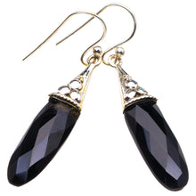 StarGems  Natural Black Onyx Handmade 925 Sterling Silver Earrings 2" D3980