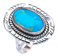 StarGems  Natural Turquoise Pigeon Handmade 925 Sterling Silver Ring 9.5 F2327