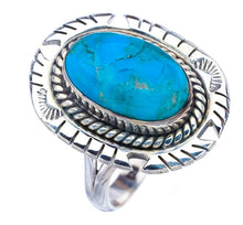 StarGems® Natural Turquoise Pigeon Handmade 925 Sterling Silver Ring 9 F2344