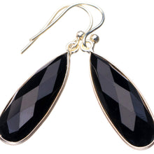 StarGems® Natural Black Onyx Handmade 925 Sterling Silver Earrings 1.5" D6976