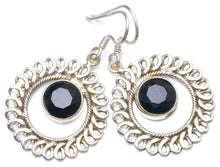 StarGems  Natural Black Onyx Handmade Unique 925 Sterling Silver Earrings 1.5" X5023