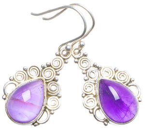 StarGems® Natural Amethyst Handmade Unique 925 Sterling Silver Earrings 1.5" X4586