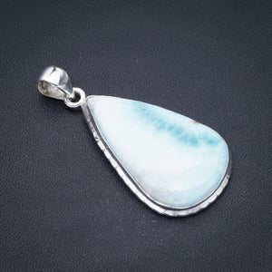 StarGems  Natural Larimar Handmade 925 Sterling Silver Pendant 2" F3476