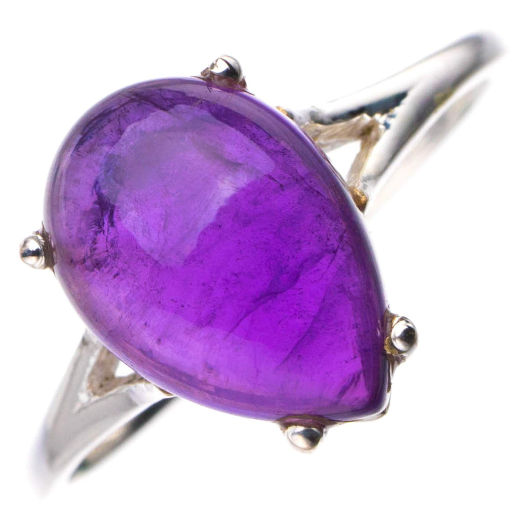 StarGems® Natural Amethyst Handmade 925 Sterling Silver Ring 8.75 D7932