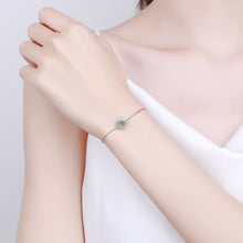 hesy® 1ct Moissanit 925 Silber platiniertes verstellbares Armband B4708