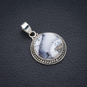 StarGems  Dendritic Opal  Handmade 925 Sterling Silver Pendant 1.5" F3849