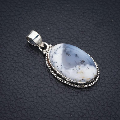 StarGems  Dendritic Opal  Handmade 925 Sterling Silver Pendant 1.5