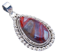StarGems Crazy Lace Agate  Handmade 925 Sterling Silver Pendant 1.75" F4443