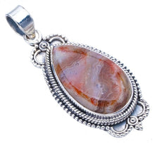 StarGems Crazy Lace Agate Handmade 925 Sterling Silver Pendant 1.75" F4437