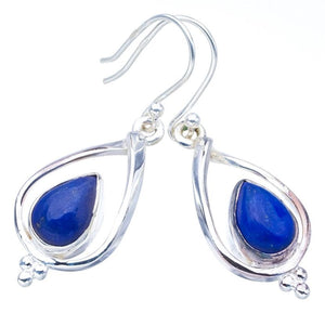 StarGems Lapis Lazuli  Handmade 925 Sterling Silver Earrings 1.5" F5668