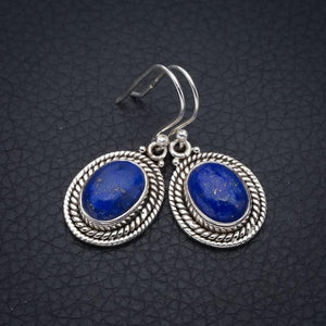 StarGems Lapis Lazuli Handmade 925 Sterling Silver Earrings 1.25" F5662