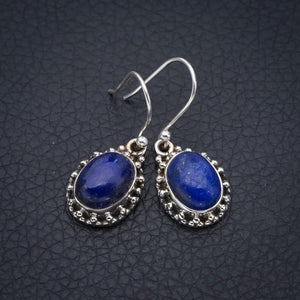 StarGems Lapis Lazuli Handmade 925 Sterling Silver Earrings 1.25" F5660