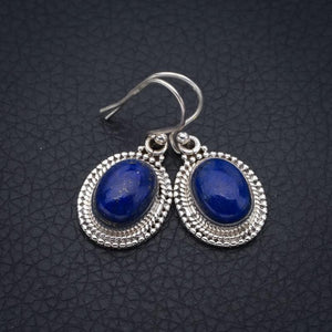 StarGems Lapis Lazuli Handmade 925 Sterling Silver Earrings 1.25" F5655