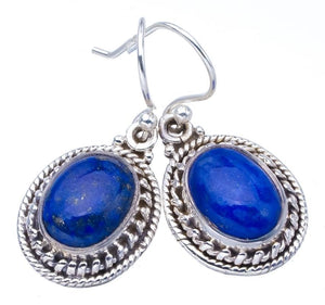 StarGems Lapis Lazuli  Handmade 925 Sterling Silver Earrings 1.25" F5647
