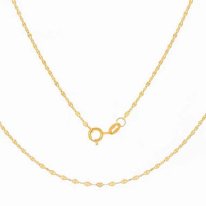 StarGems® Solid 18k Real Yellow/Rose/White Gold Classic Box Chain Necklace for Women 45cm ND003