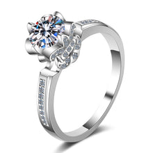 StarGems® Rose Vintage 0.8ct Moissanite 925 Silver Platinum Plated Ring RX011