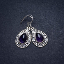 StarGems  Natural Amethyst Handmade 925 Sterling Silver Earrings 1 1/2" T3632