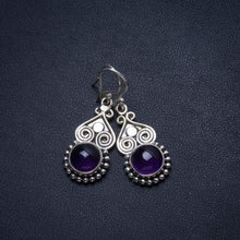 StarGems  Natural Amethyst Handmade Unique 925 Sterling Silver Earrings 1 1/2" T3683