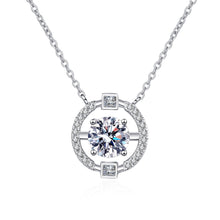 StarGems  Minimalist 1ct Moissanite 925 Silver Platinum Plated Necklace 40+5cm NX014